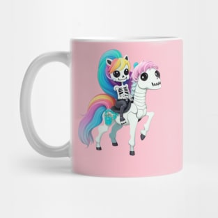 skeleton riding horse Mug